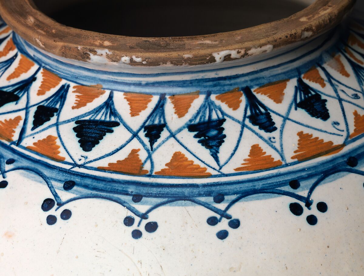 Storage jar, Maiolica (tin-glazed earthenware), Italian, possibly Venice