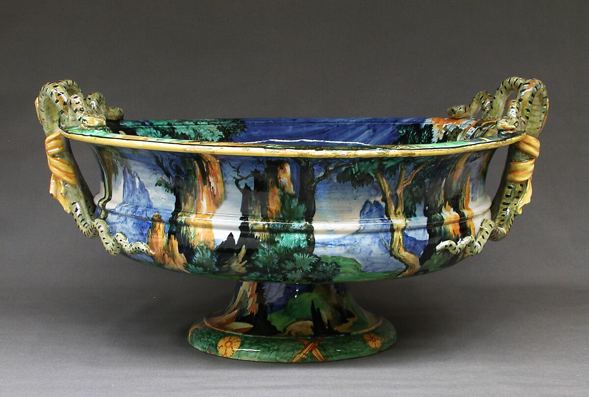 Cistern, Possibly by the workshop of Orazio Fontana (Italian, Urbino, ca. 1510–1576), Maiolica (tin-glazed earthenware), Italian, Urbino 