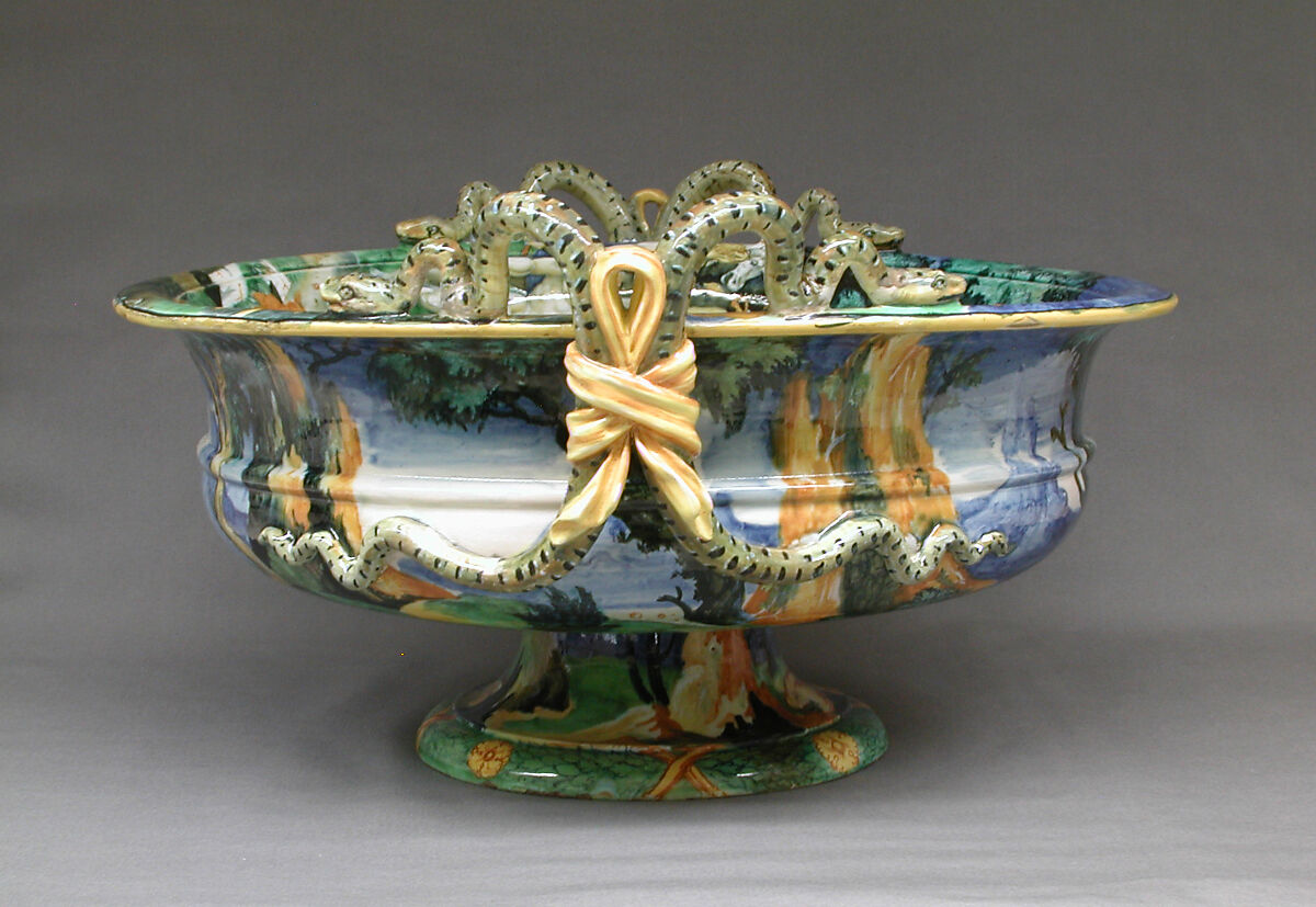 Cistern, Possibly by the workshop of Orazio Fontana (Italian, Urbino, ca. 1510–1576), Maiolica (tin-glazed earthenware), Italian, Urbino