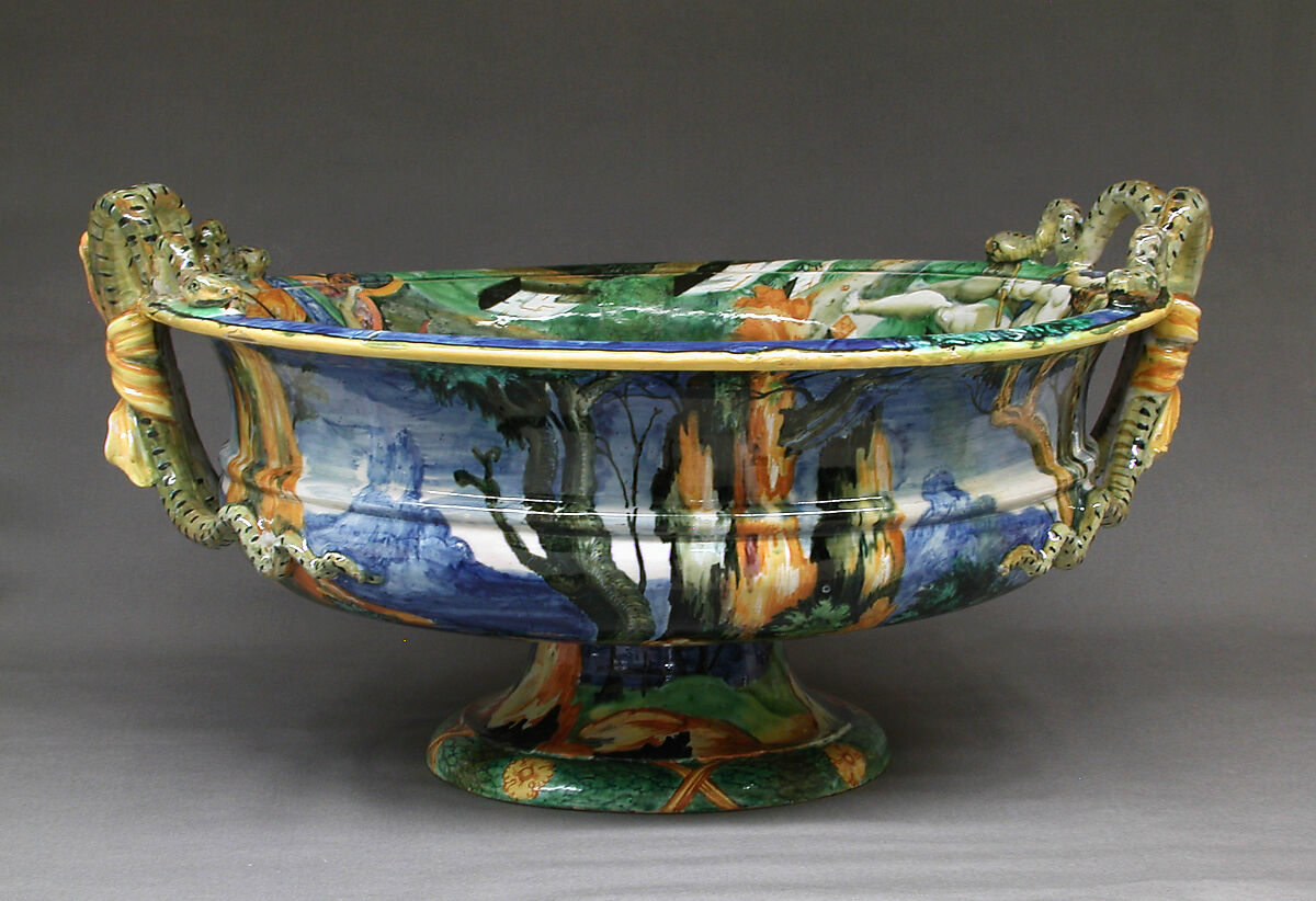 Cistern, Possibly by the workshop of Orazio Fontana (Italian, Urbino, ca. 1510–1576), Maiolica (tin-glazed earthenware), Italian, Urbino