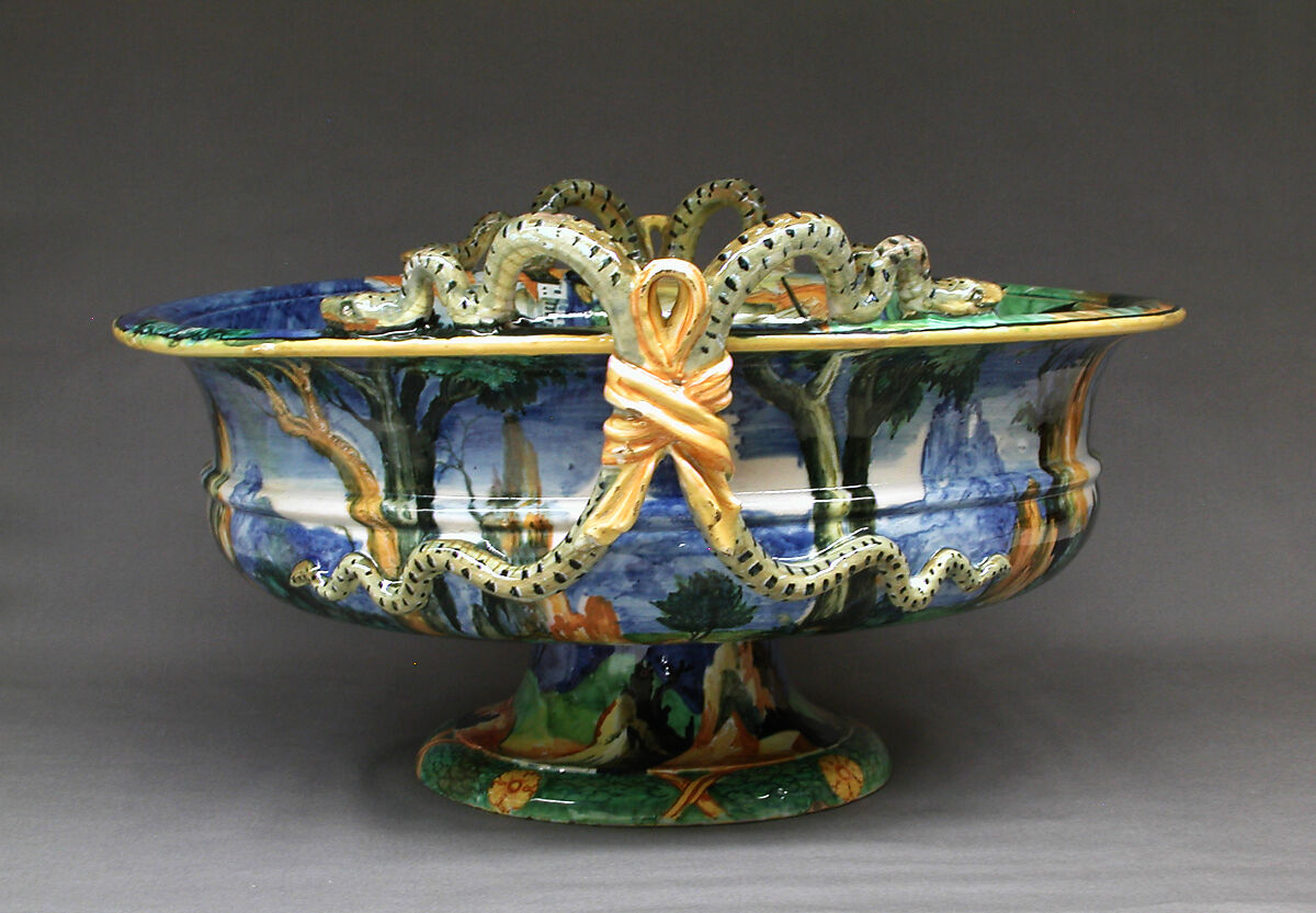 Cistern, Possibly by the workshop of Orazio Fontana (Italian, Urbino, ca. 1510–1576), Maiolica (tin-glazed earthenware), Italian, Urbino