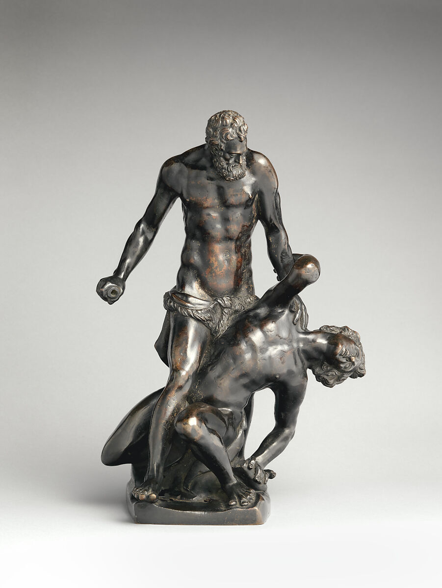 Hercules and Cacus (?), After Willem Danielsz van Tetrode (Netherlandish, Delft ca. 1525–1580 Westphalia), Bronze, Northern European 