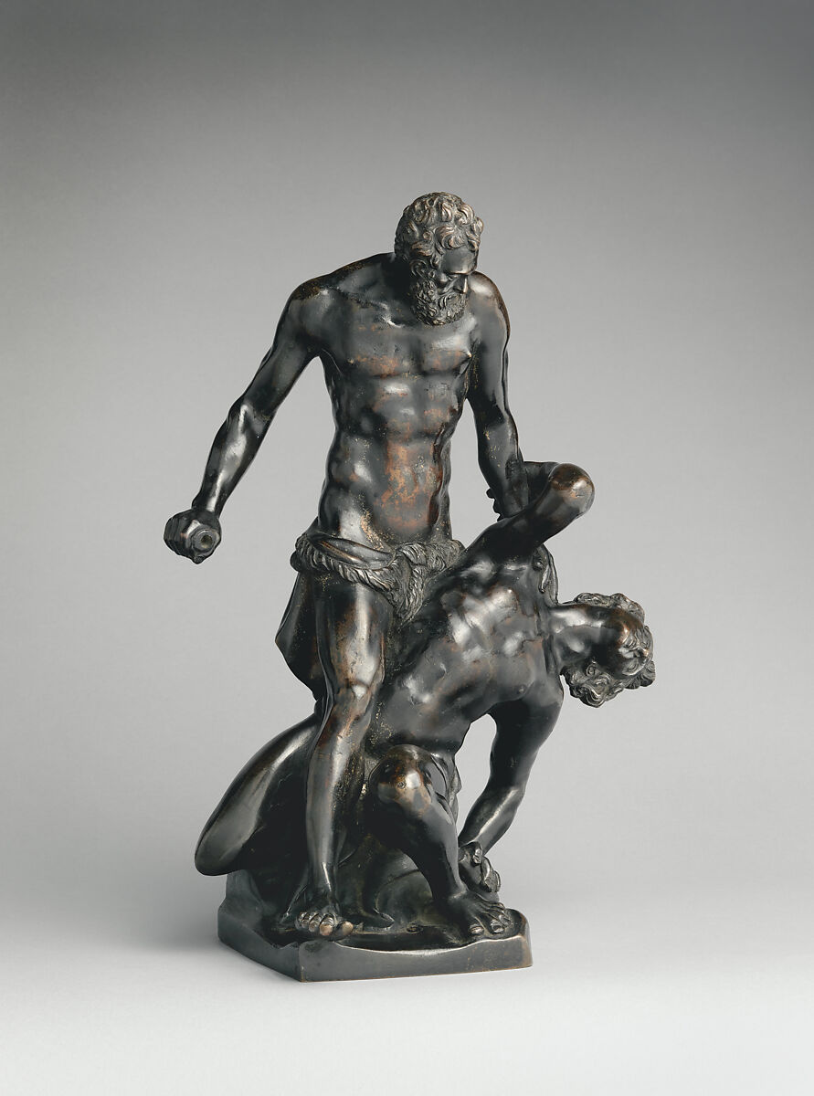 Hercules and Cacus (?), After Willem Danielsz van Tetrode (Netherlandish, Delft ca. 1525–1580 Westphalia), Bronze, Northern European