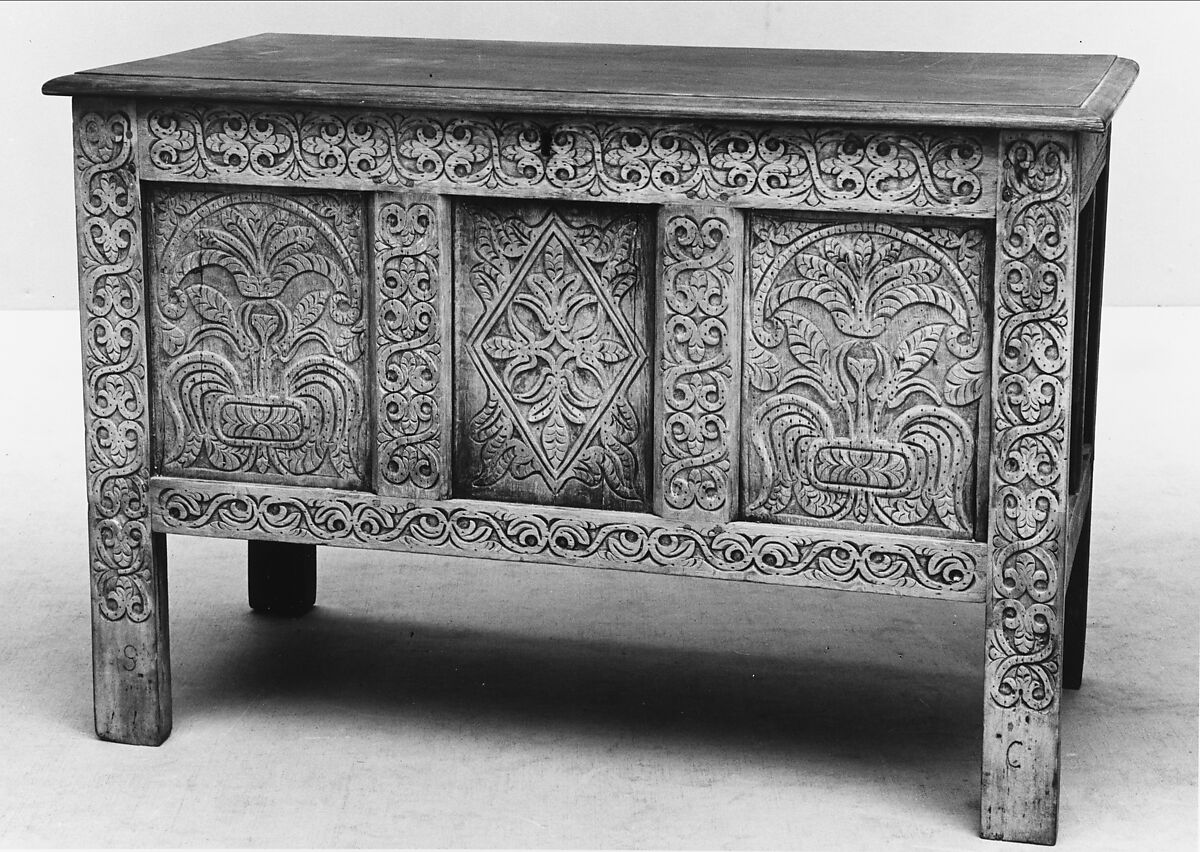 Chest, Attributed to the Searle-Dennis shop tradition, Red oak, white oak, hard maple, white pine, American