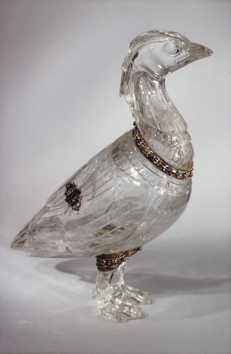 Vessel, Crystal, silver- or brass-gilt, Italian, Milan or German 