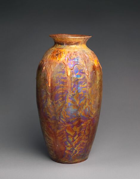 Vase, Middle Lane Pottery of Theophilus A. Brouwer (1894–1902), Earthenware, American