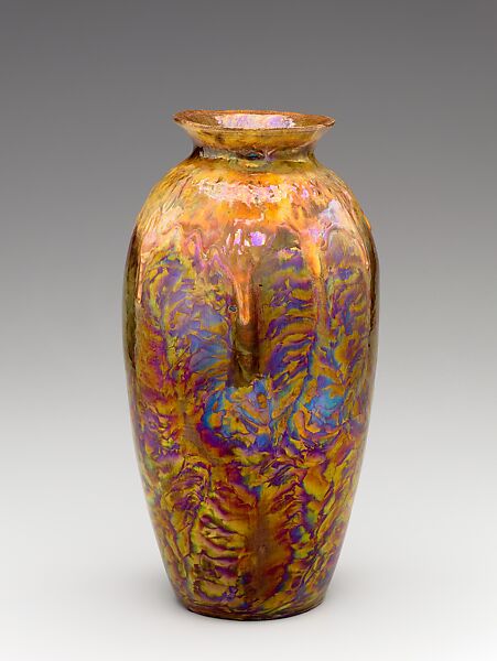 Vase, Middle Lane Pottery of Theophilus A. Brouwer (1894–1902), Earthenware, American 