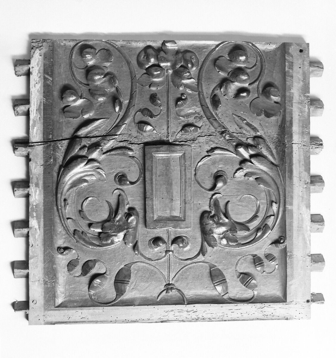 Panel, Carved walnut, French 