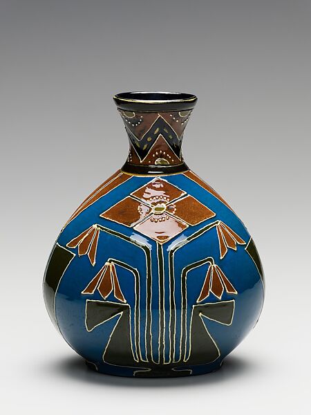 Vase, Avon Faience Company (1902–5), Earthenware, American 