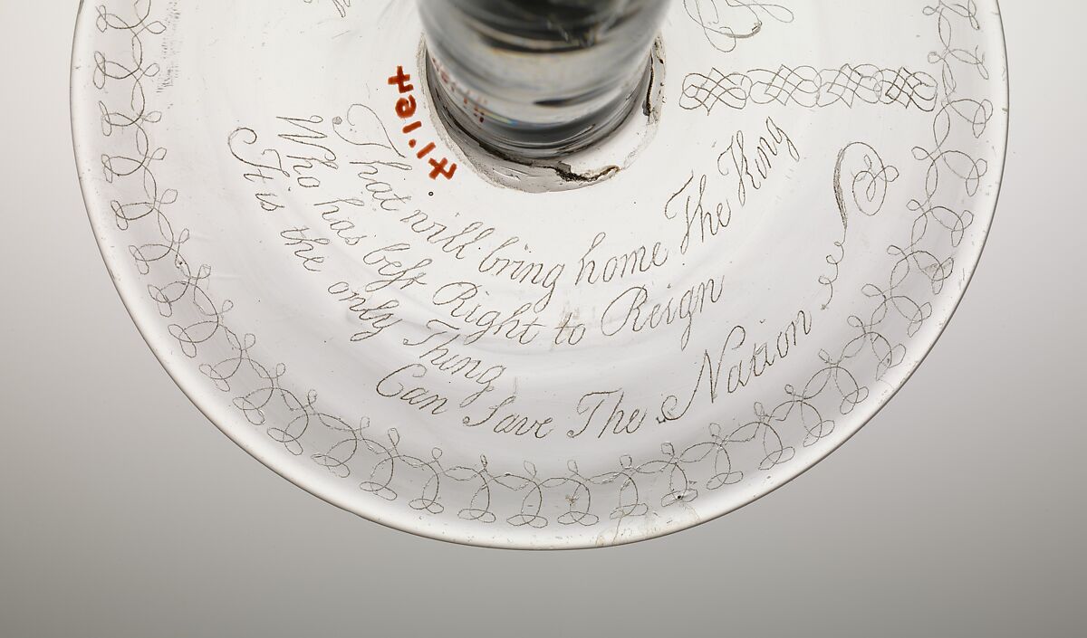 Jacobite "amen" glass, Glass, British