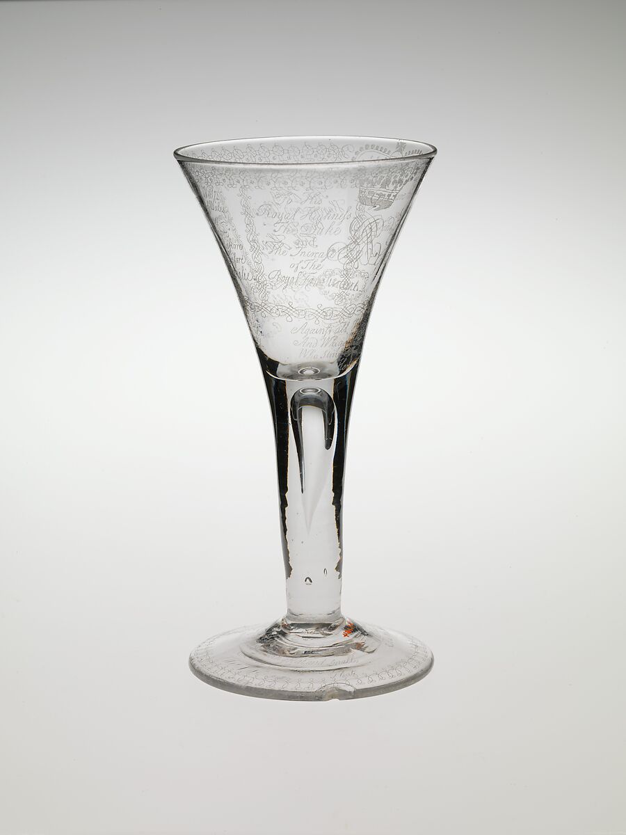 Jacobite "amen" glass, Glass, British