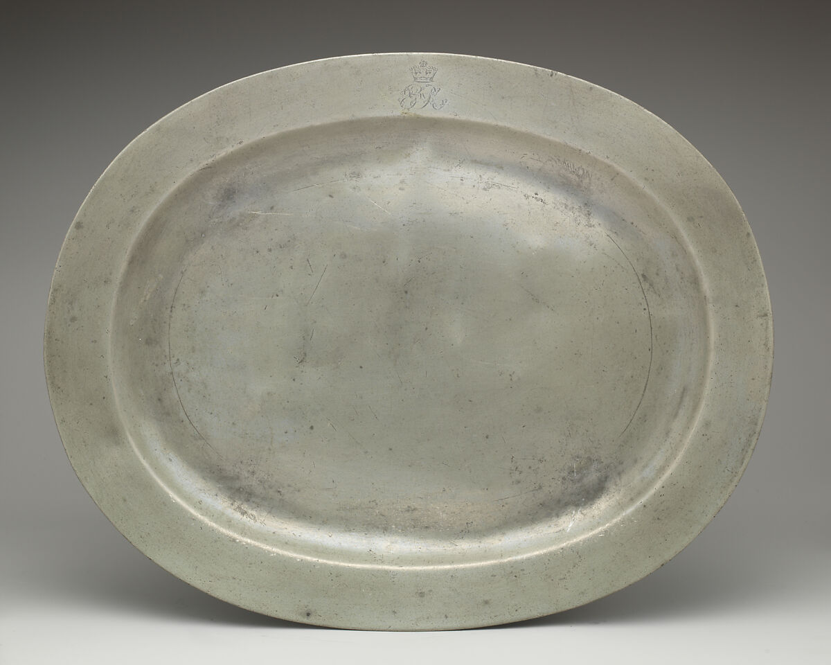 Tureen with cover and tray, Thomas Alderson (ca. 1790–1825), Pewter, British, London