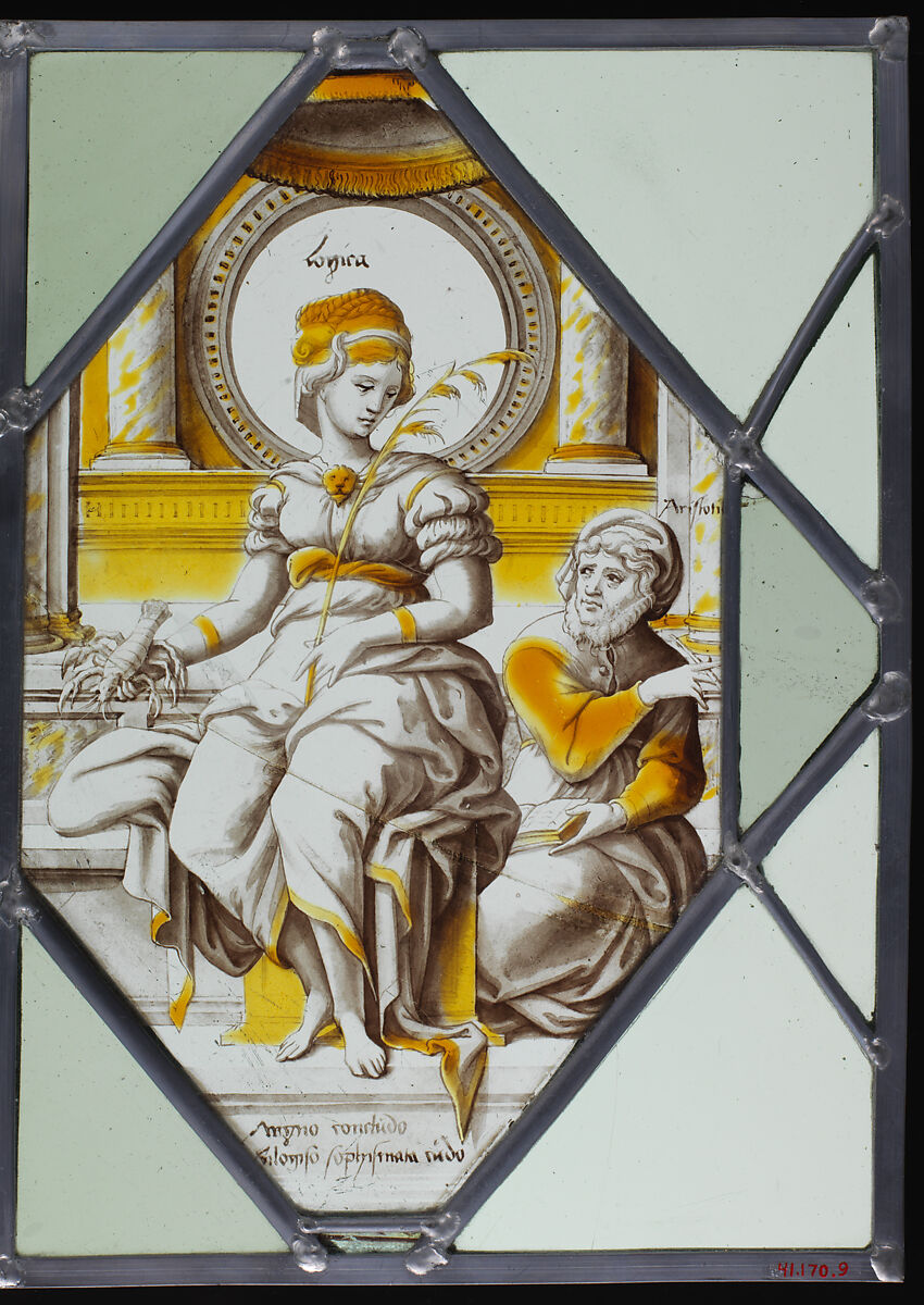 Logic (one of a pair), Stained glass, possibly British 