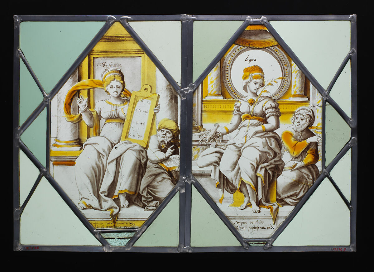 Logic (one of a pair), Stained glass, possibly British