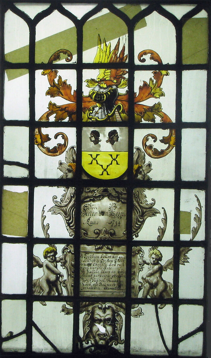 Armorial window, Stained glass, Dutch 