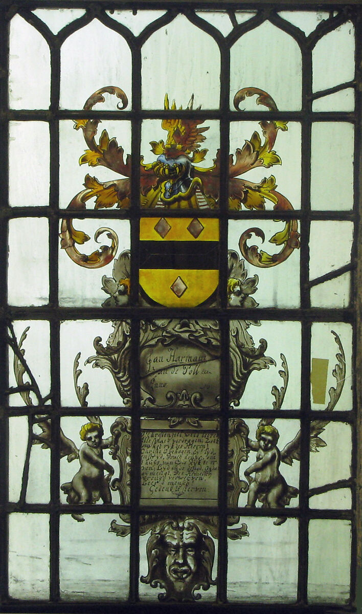 Armorial panel, Stained glass, Dutch 
