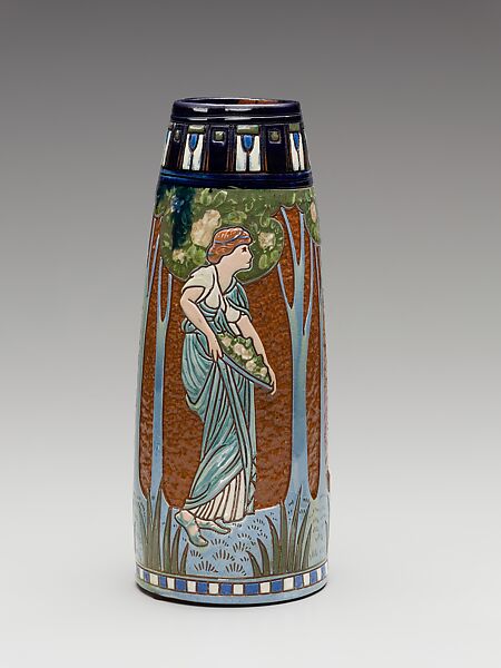 Vase, Jervis Pottery (1908–12), Earthenware, American 