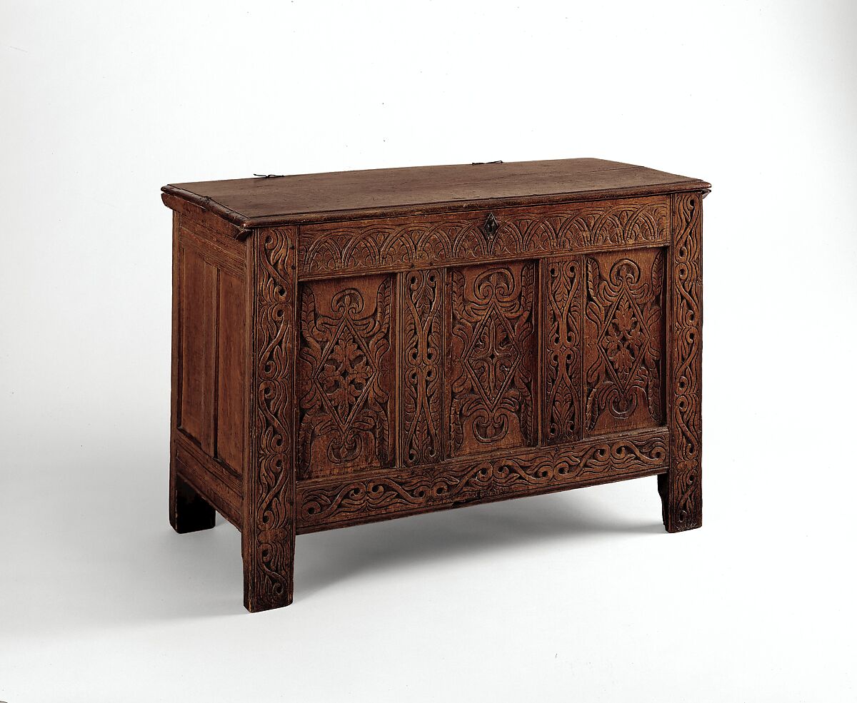 Chest, Attributed to the Searle-Dennis shop tradition, Red oak, white oak, American