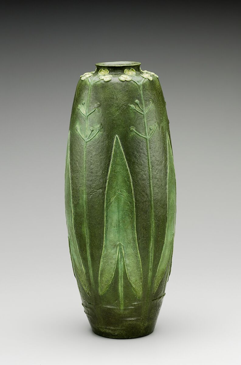 Vase, Grueby Pottery (Boston, Massachusetts, 1899–ca. 1911), Earthenware, American 