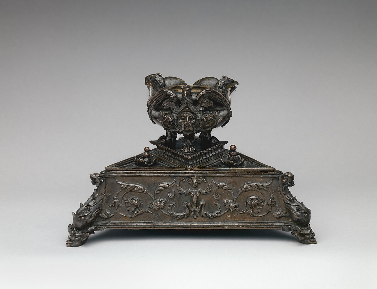 Inkstand, After a model by Andrea Cinelli (Italian, active 1737–1764), Bronze, Italian, probably Padua