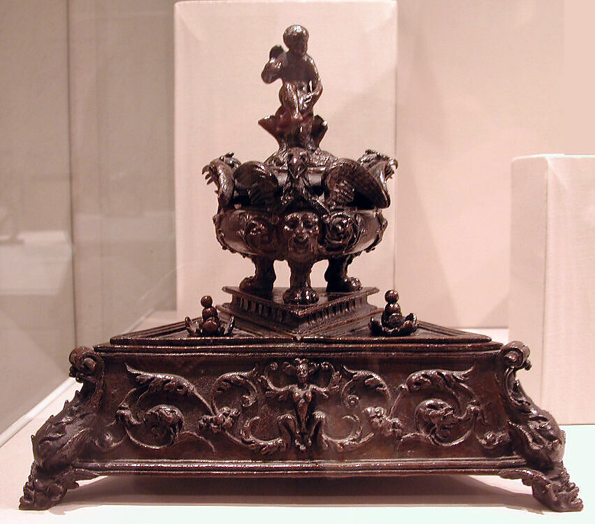 Inkstand, After a model by Andrea Cinelli (Italian, active 1737–1764), Bronze, Italian, probably Padua