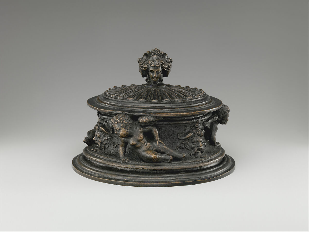 Cylindrical container with cover, Bronze, Italian, Padua
