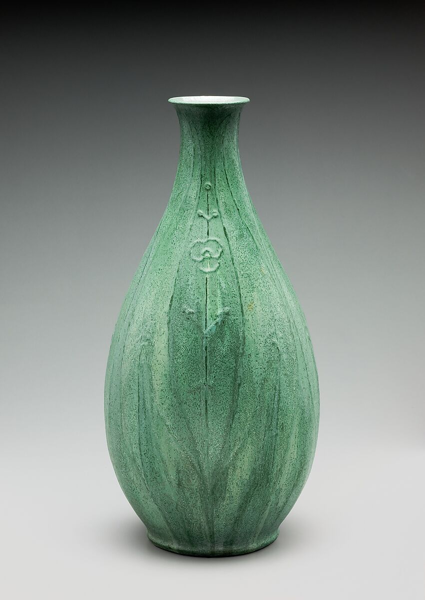 Vase, Charles Volkmar (American, Baltimore, Maryland 1841–1914 Metuchen, New Jersey), Earthenware, American 