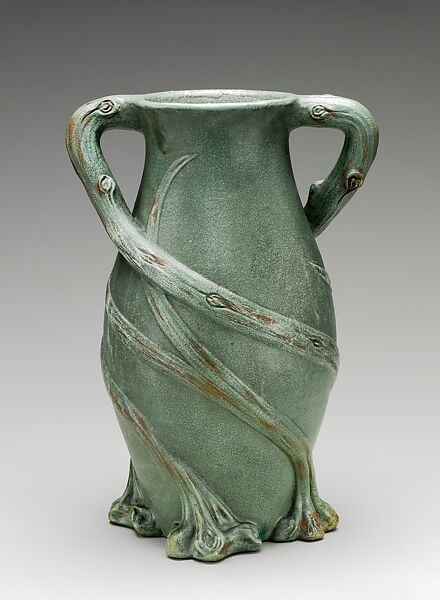 Vase, Northwestern Terra Cotta Company (1886–ca. 1920), Stoneware, American 