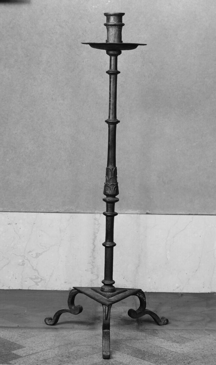 Standing candlestick, Iron, Spanish or Italian 