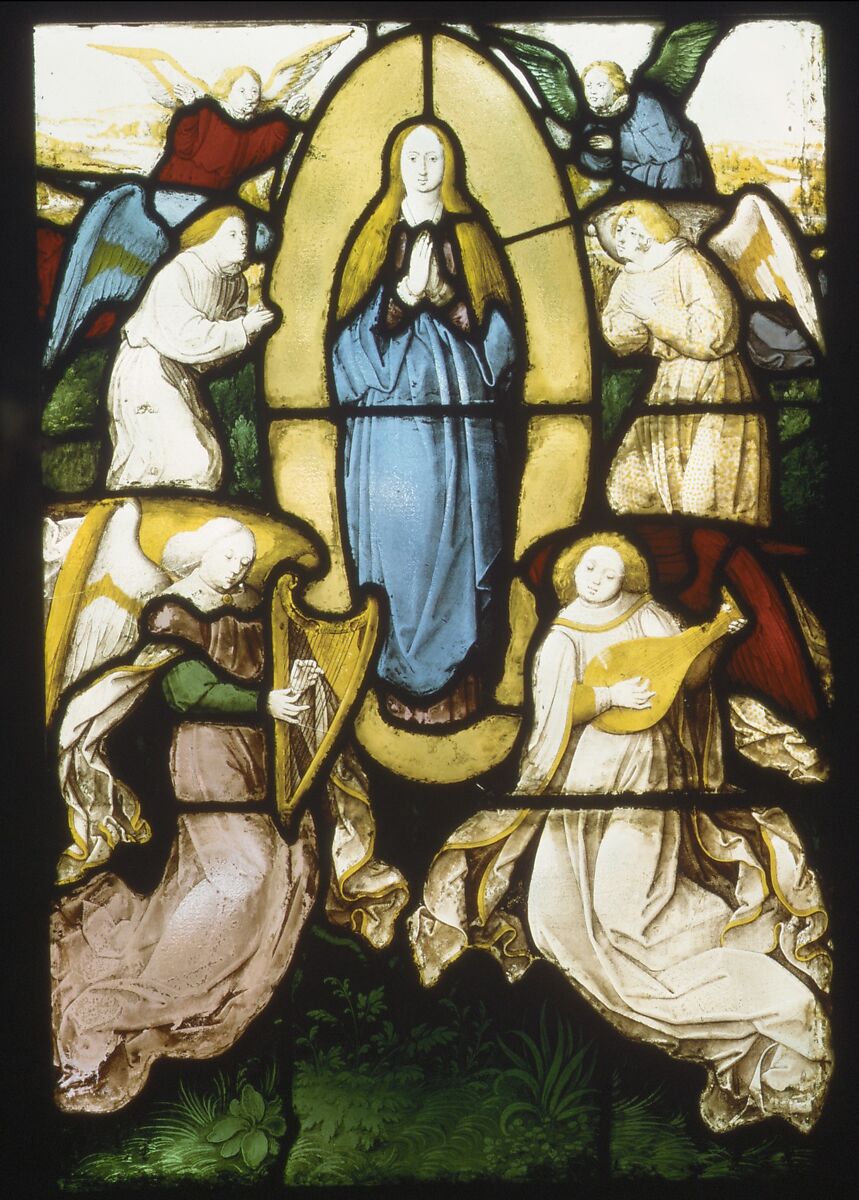 Assumption of the Virgin, Jan Rombouts (South Netherlandish (Duchy of Brabant), 1475–1535), Stained glass, Flemish, Leuven 