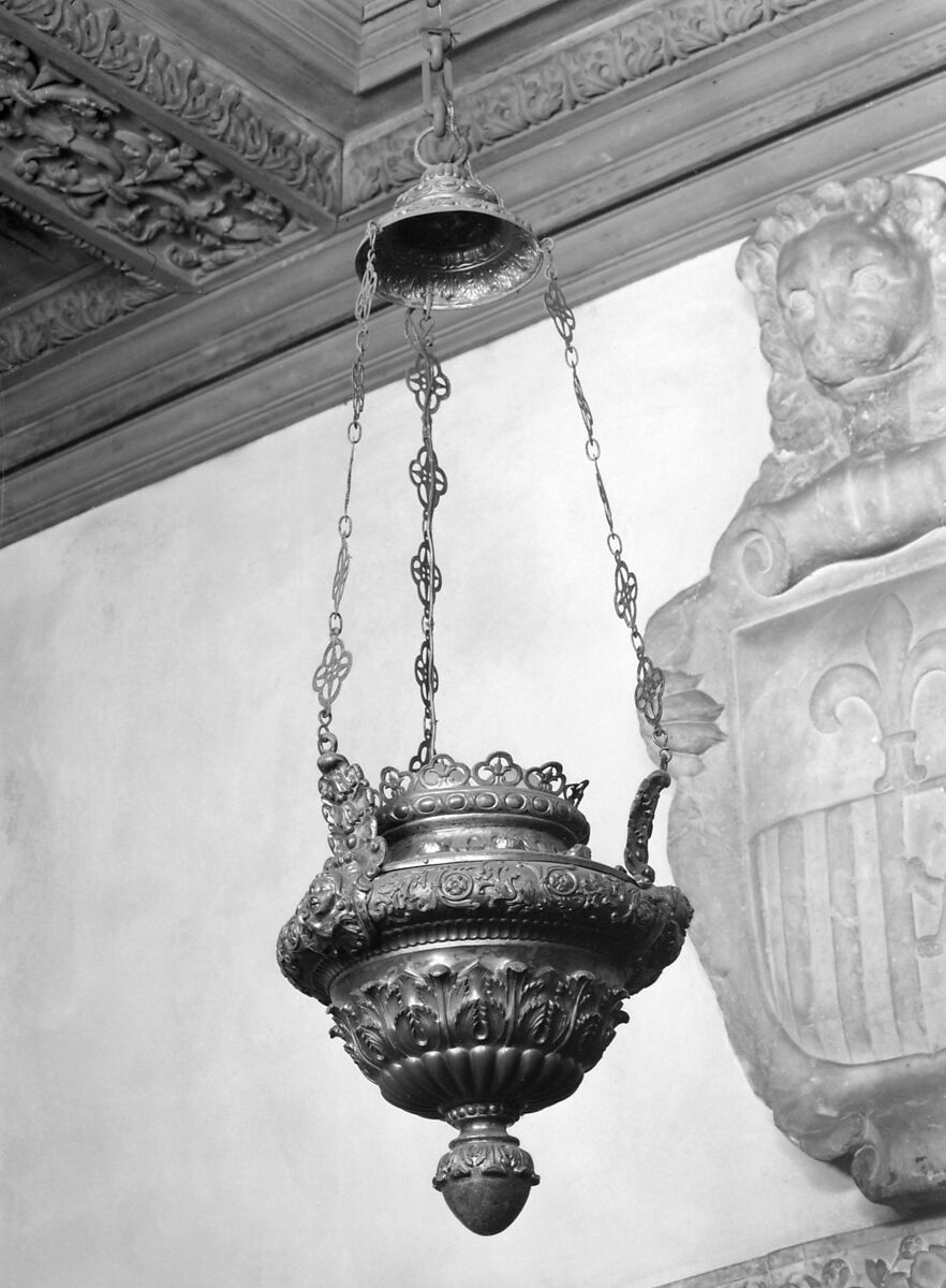 Sanctuary lamp, Gennaro Romanelli (active ca. 1809–40), Silver, Italian, Naples 