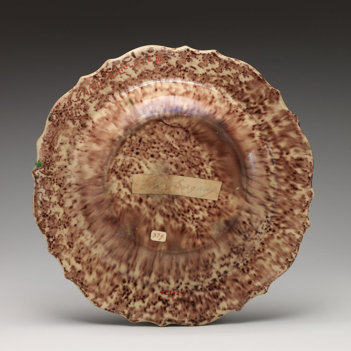 Soup plate, Style of Whieldon type, Lead-glazed earthenware, British, Staffordshire