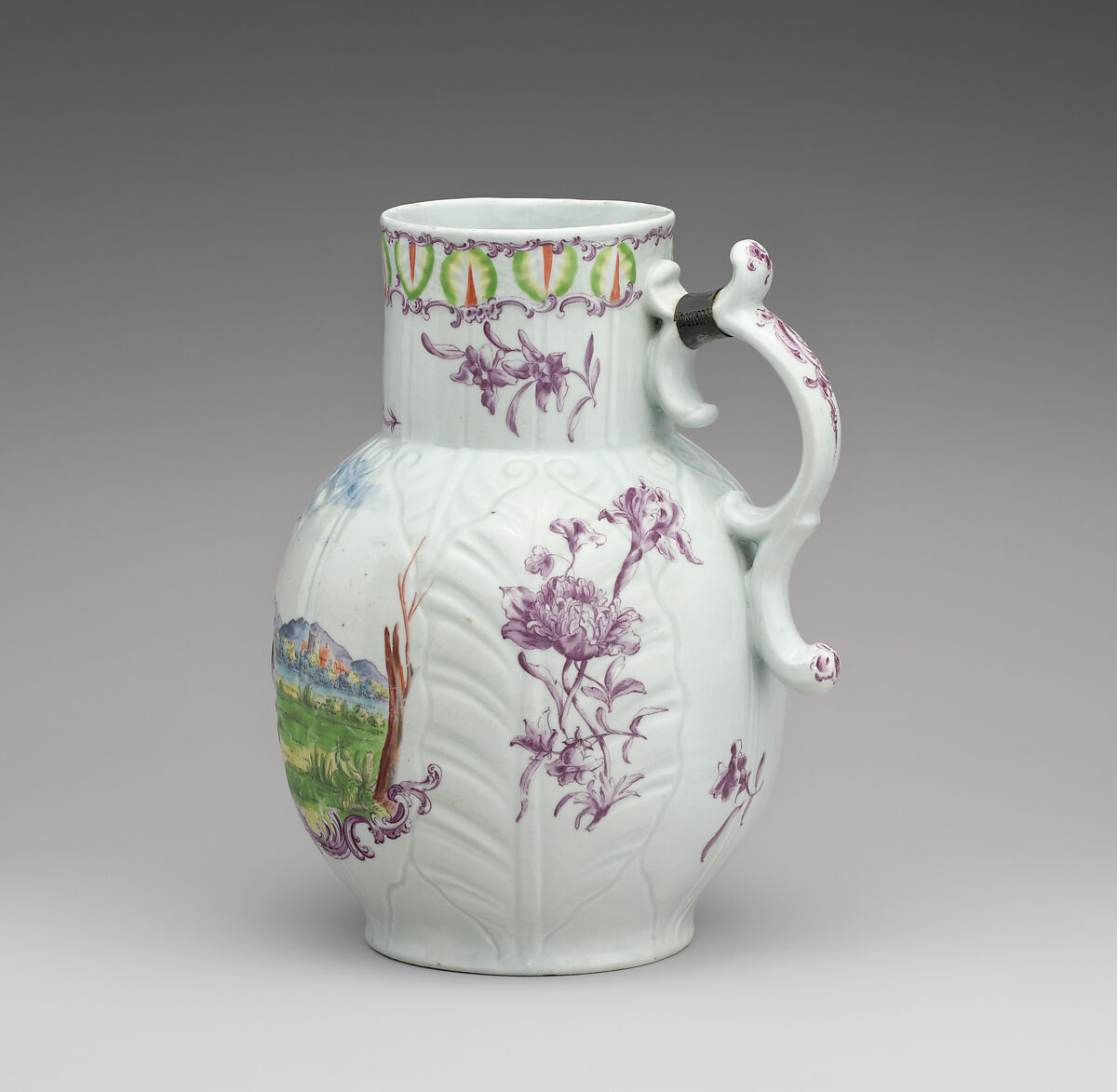 Jug, Worcester factory (British, 1751–2008), Soft-paste porcelain, British, Worcester