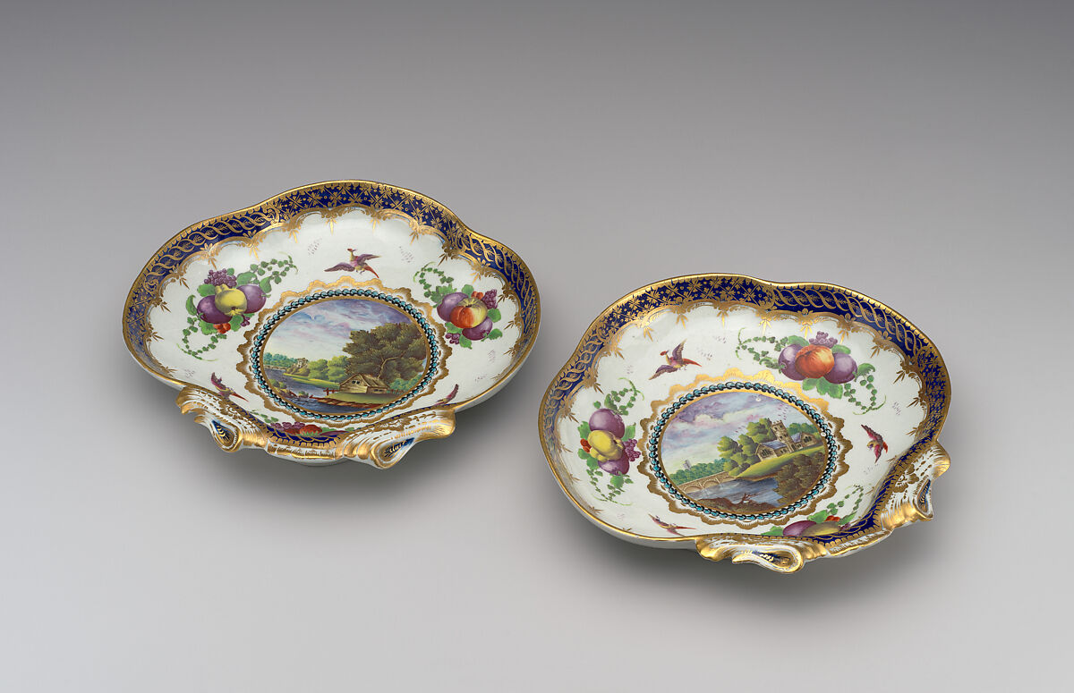 Dish (one of a pair), Worcester factory (British, 1751–2008), Soft-paste porcelain, British, Worcester