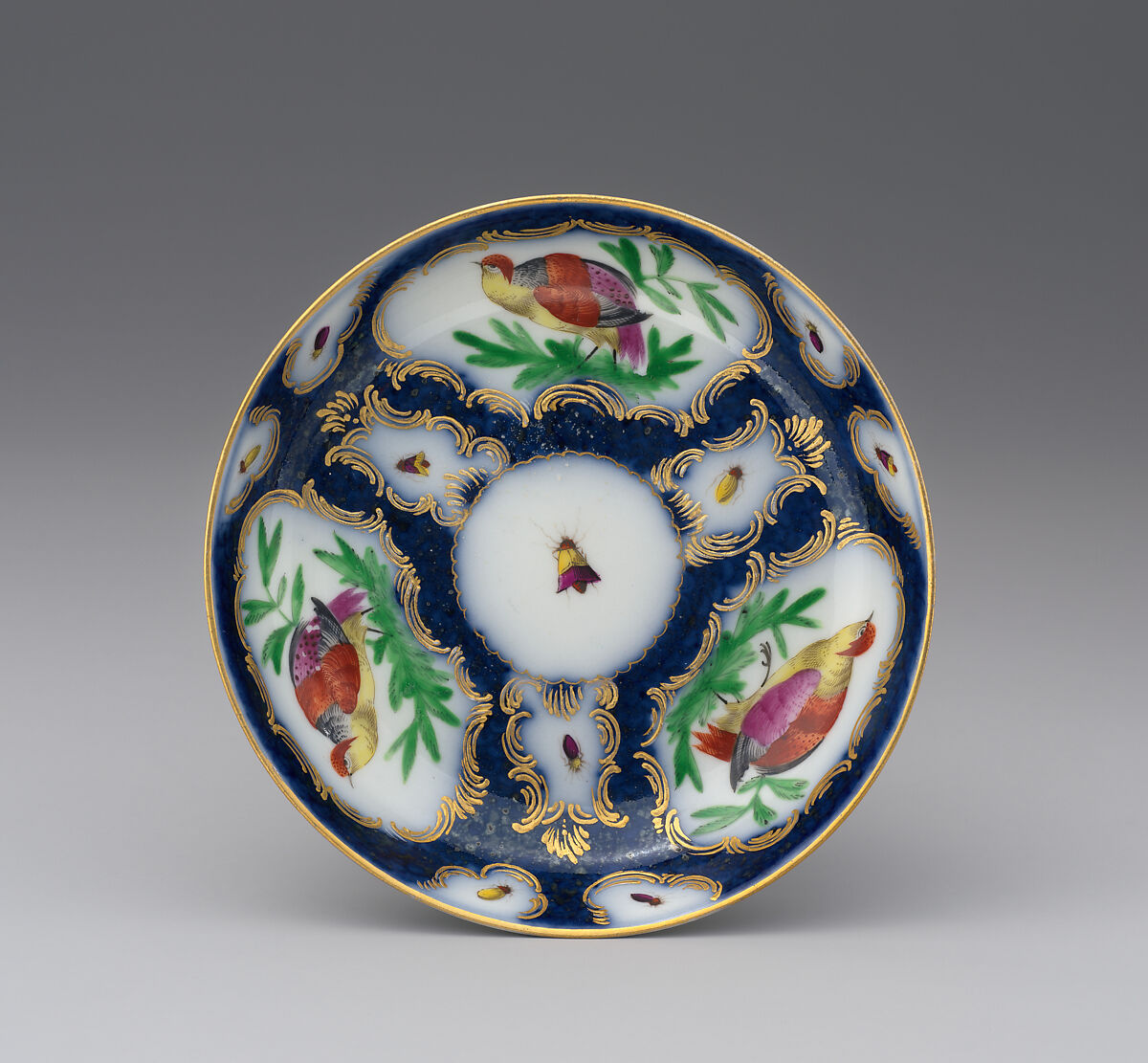 Cup and saucer in the style of Worcester, Probably by Edmé Samson (French, 1810–1891), Hard-paste porcelain, French, Paris