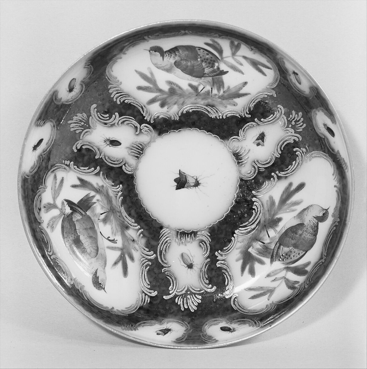 Cup and saucer in the style of Worcester, Probably by Edmé Samson (French, 1810–1891), Hard-paste porcelain, French, Paris