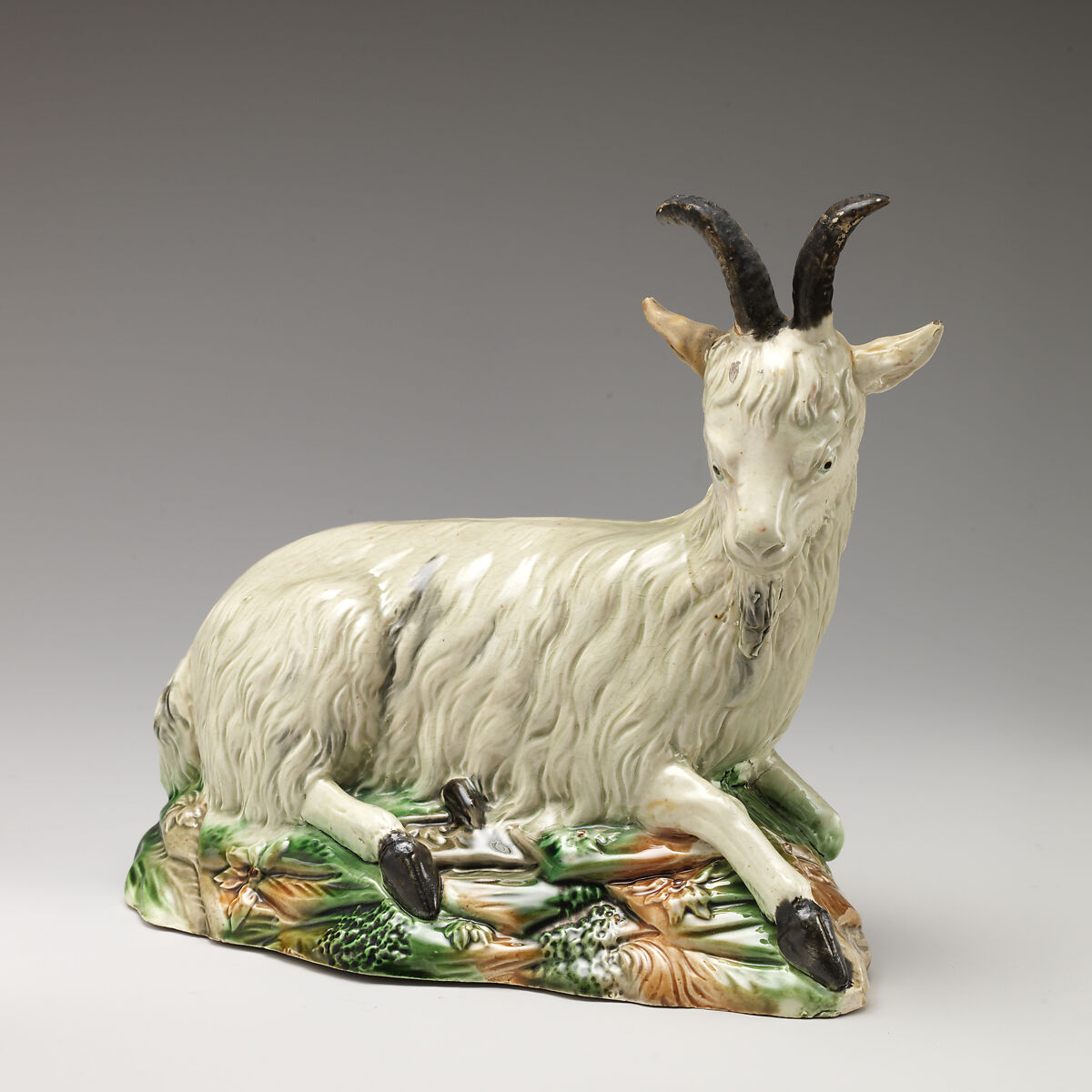 Goat, Ralph Wood the Younger (British, Burslem 1748–1795 Burslem), Lead-glazed earthenware, British, Burslem, Staffordshire 