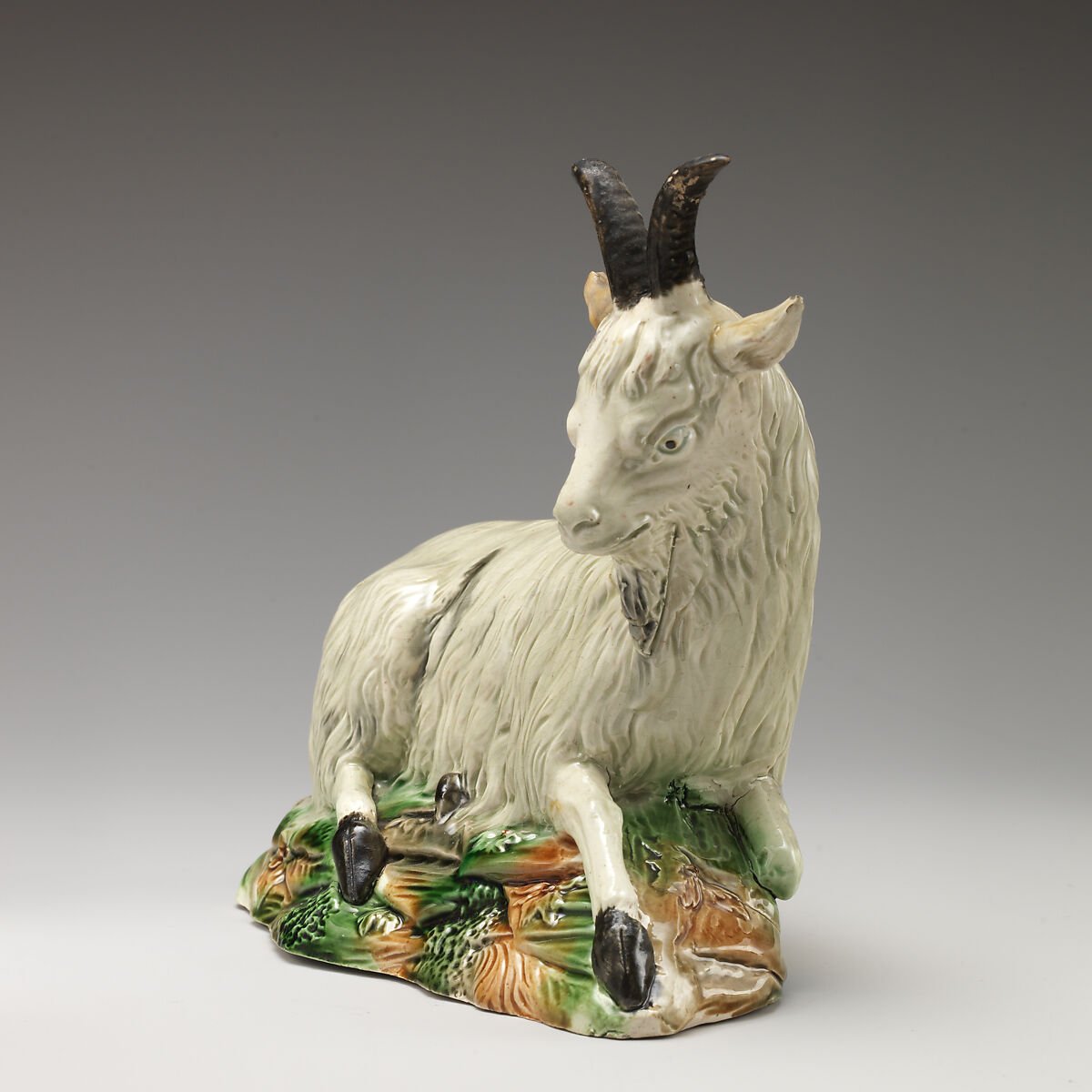Goat, Ralph Wood the Younger (British, Burslem 1748–1795 Burslem), Lead-glazed earthenware, British, Burslem, Staffordshire