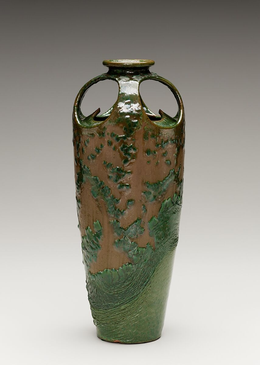 Vase, William J. Walley (1852–1919), Stoneware, American 