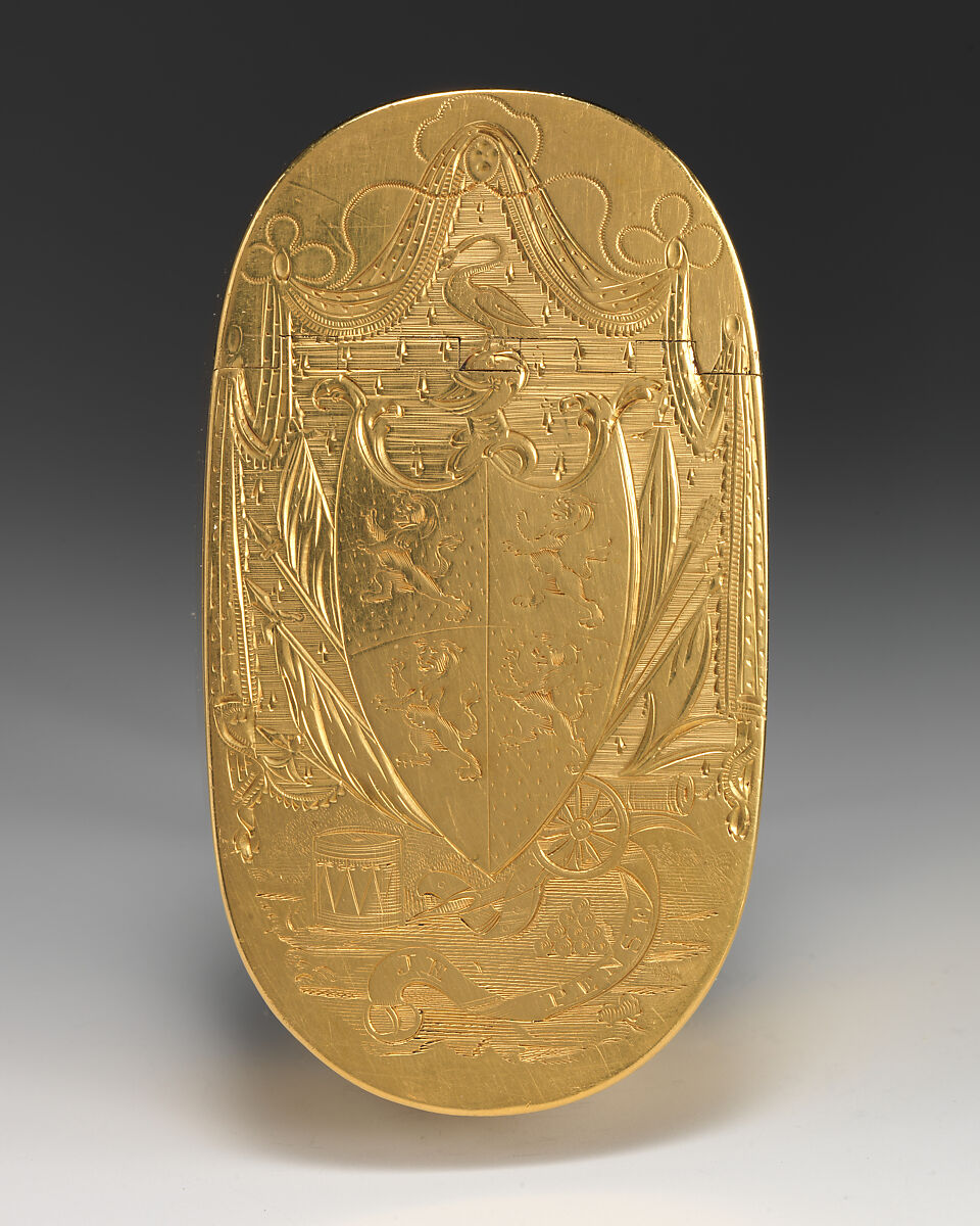 Snuffbox with presentation inscription, James Kennedy (Quarter Brother 1768, died 1803), Gold, Irish, Dublin