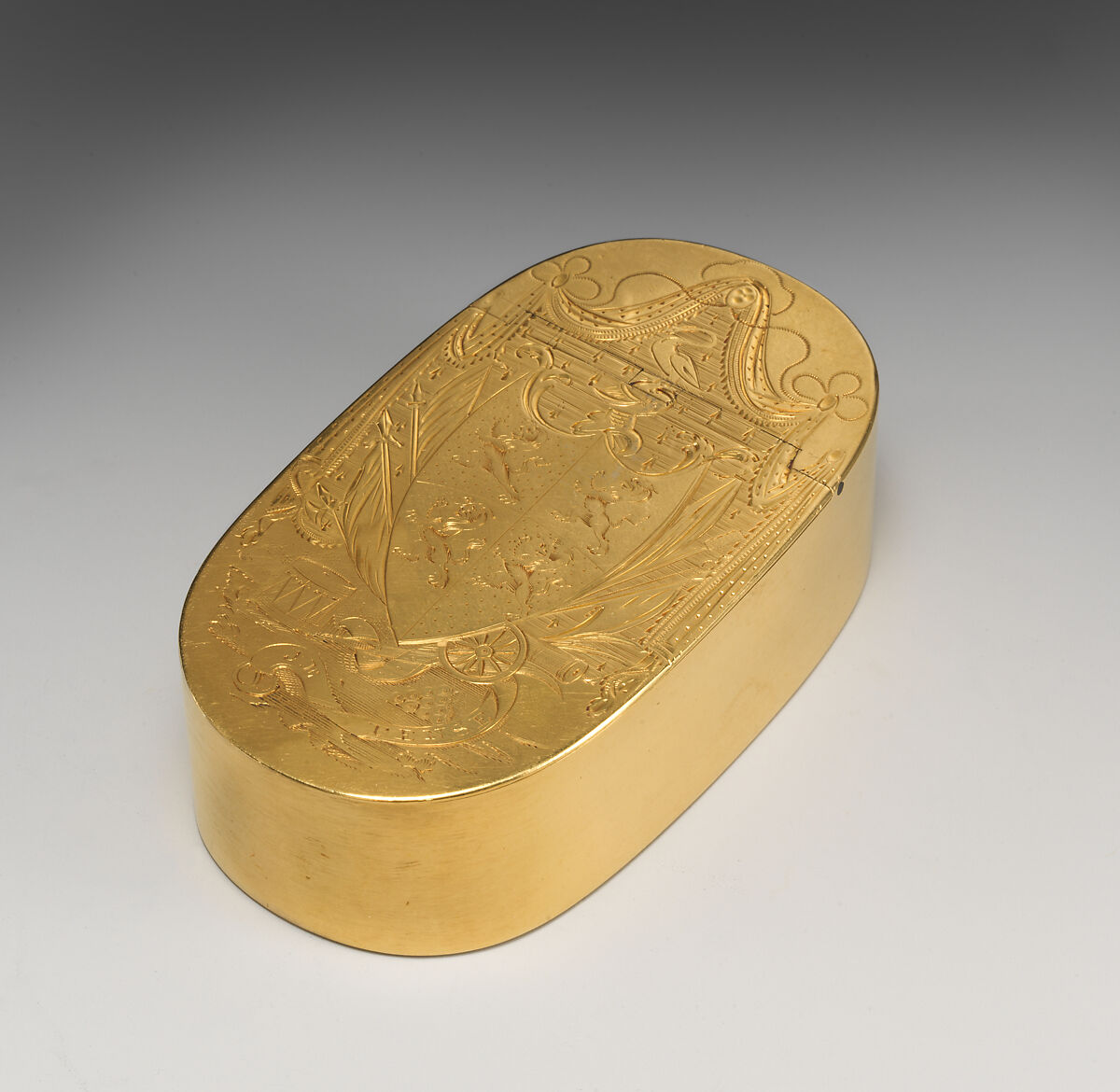 Snuffbox with presentation inscription, James Kennedy (Quarter Brother 1768, died 1803), Gold, Irish, Dublin