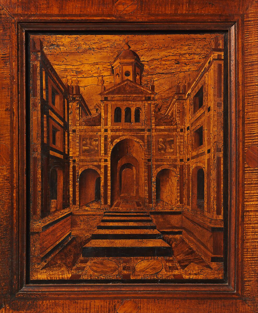 Chapel from Le Château de la Bastie d'Urfé, Fra Damiano da Bergamo (Damiano di Antoniolo de Zambelli) (Italian, Bergamo ca. 1480–1549  Bologna) and his workshop, Walnut and intarsia of various woods, Italian, Bologna