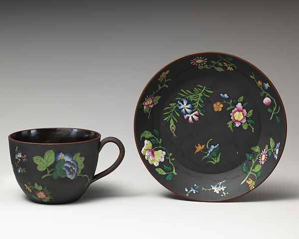 Saucer (part of a set), Josiah Wedgwood and Sons (British, Etruria, Staffordshire, 1759–present), Basalt ware, British, Etruria, Staffordshire 