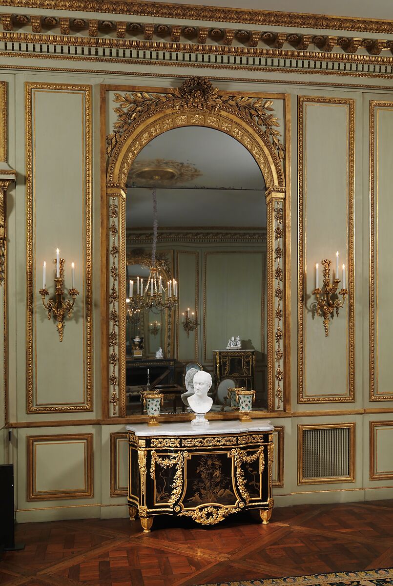 Grand Salon from the Hôtel de Tessé, Paris, Made by Nicolas Huyot (1700–1791), Carved, painted, and gilded oak; marble; plaster, French, Paris
