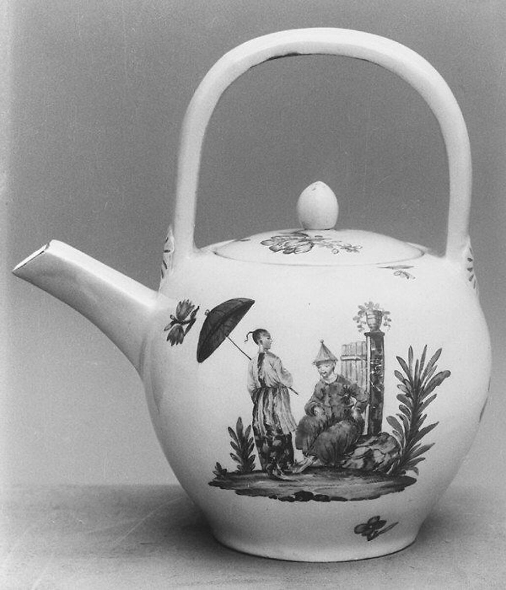 Teapot, Vienna, Hard-paste porcelain, Austrian, Vienna 