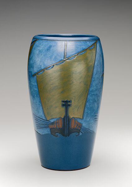 Vase, Marblehead Pottery (1905–36), Earthenware, American 