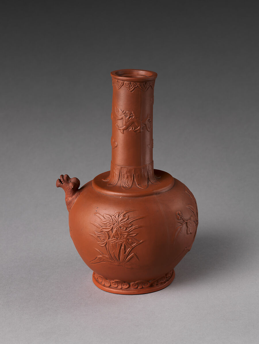 Pouring vessel (Kendi), Meissen Manufactory (German, 1710–present), Stoneware with raised decoration, German, Meissen 