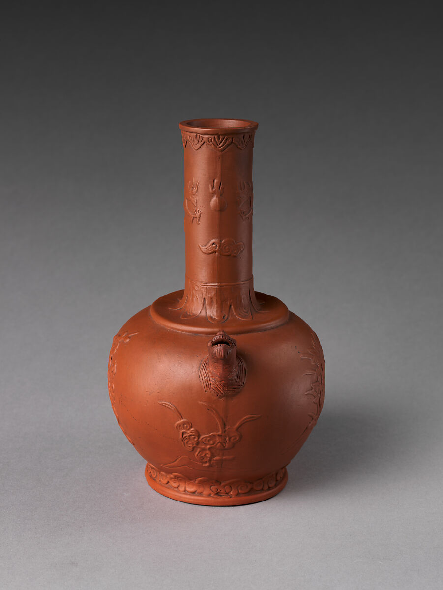 Pouring vessel (Kendi), Meissen Manufactory (German, 1710–present), Stoneware with raised decoration, German, Meissen