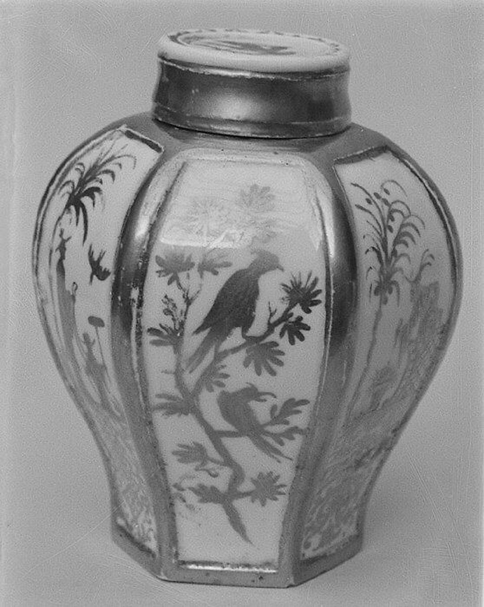 Caddy, Meissen Manufactory (German, 1710–present), Hard-paste porcelain, German, Meissen with German, Augsburg decoration 