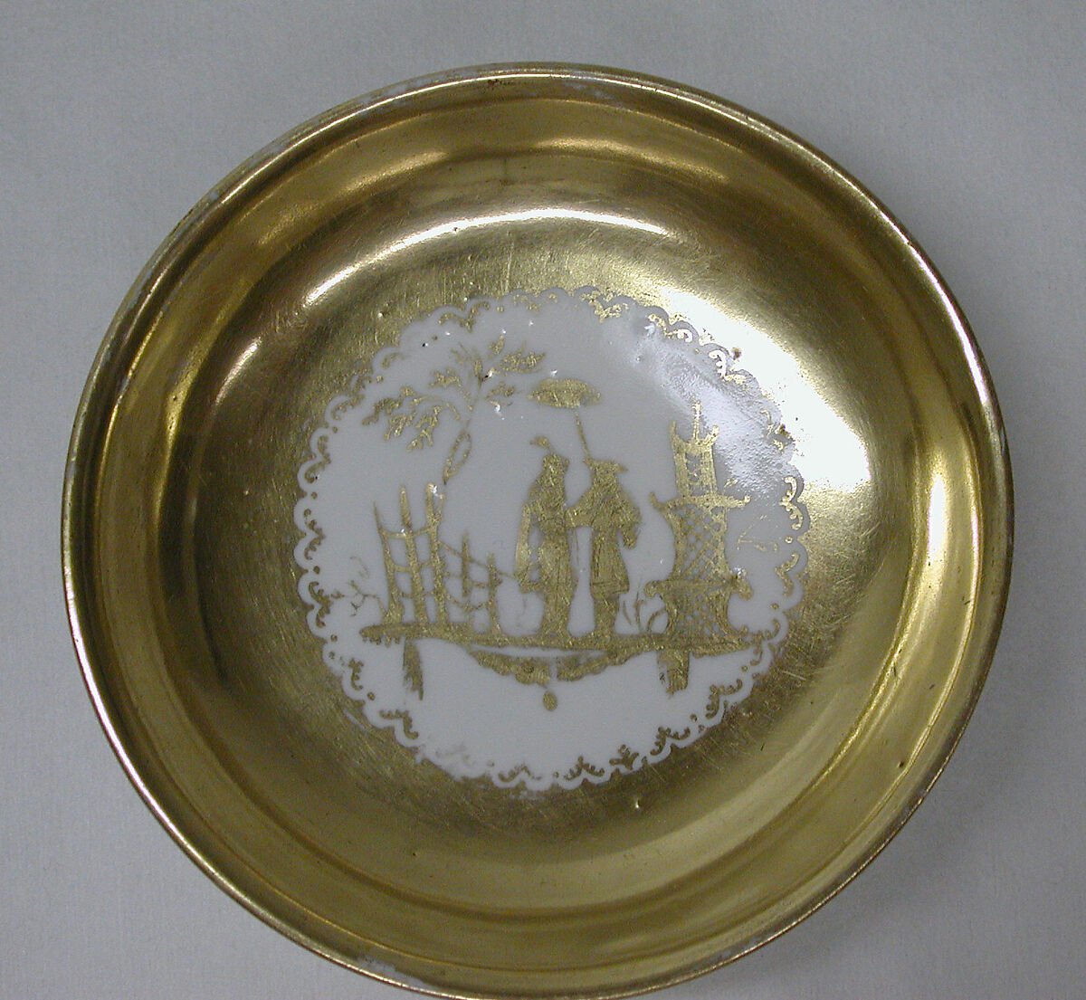 Cup and saucer, Meissen Manufactory (German, 1710–present), Hard-paste porcelain, German, Meissen with German, Augsburg decoration